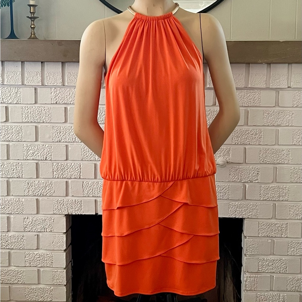 Vintage Caché Orange Mini Dress